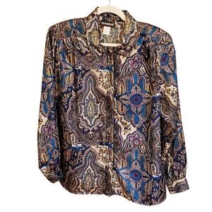 Vintage Size 14 Notations Layering Fall Colors Paisley and Floral Gorgeous